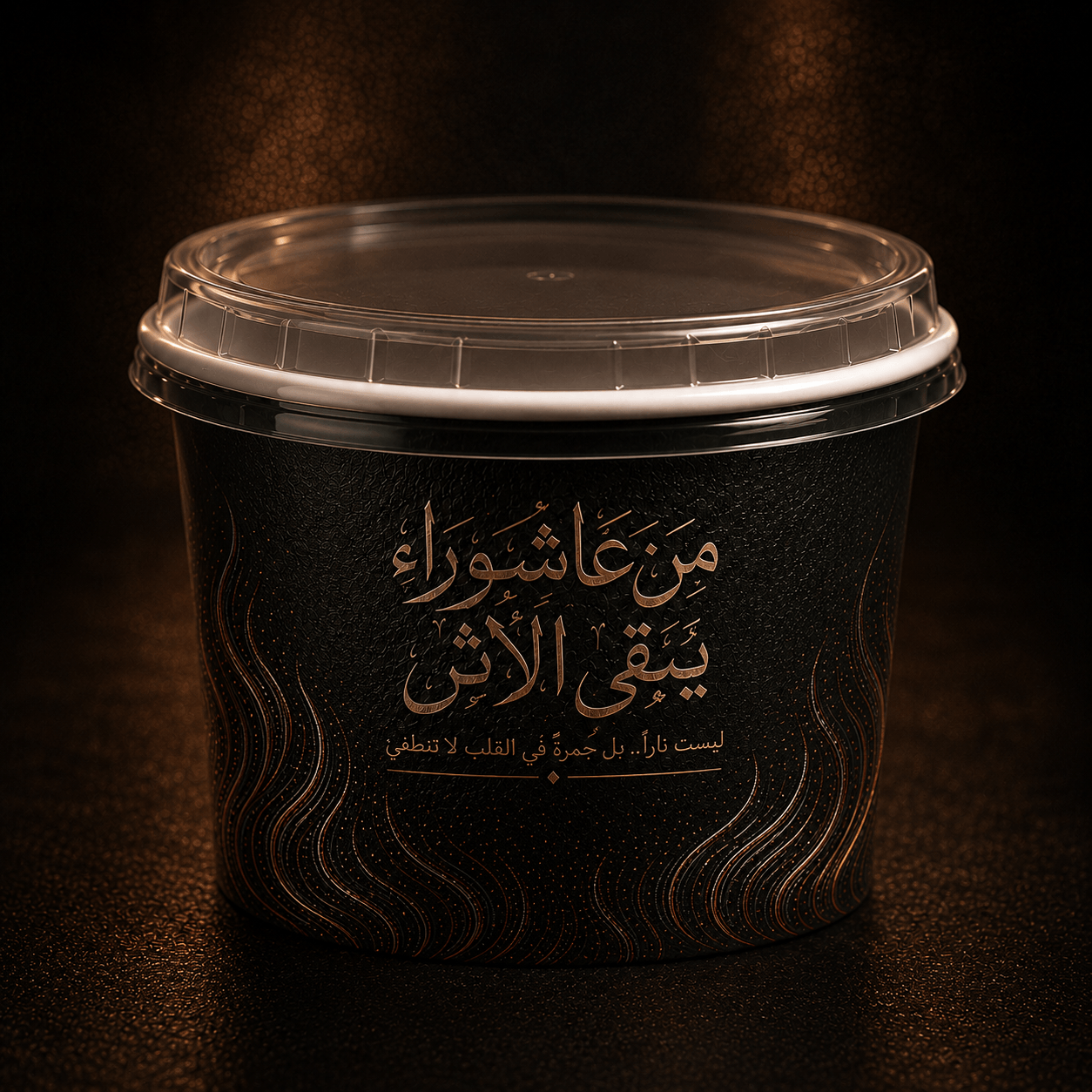 كوب شوربة بغطاء شفاف